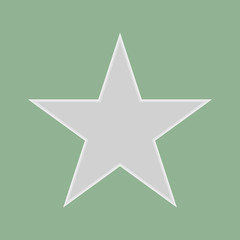 Grey star, vector icon.