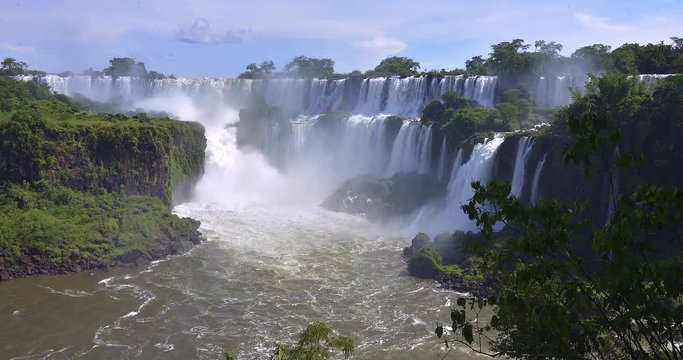 Breathtaking timelapse of largest waterfall series in the world. Iguazu, Argentina