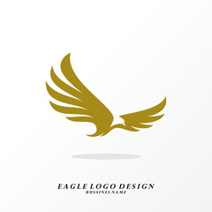 Obraz premium Eagle logo design vector. Simple Eagle logo template. Icon Symbol