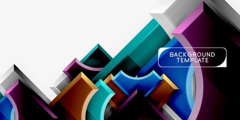 Geometrical 3d shapes background