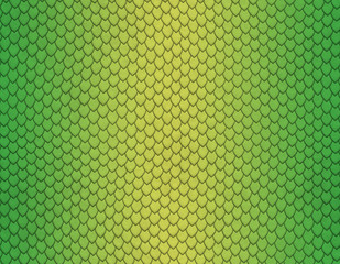Green and yellow gradient snake skin pattern, sharp scale