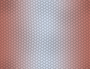 Fototapeta premium Pink and white gradient snake skin pattern, short sharp scale