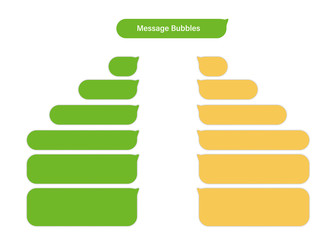 Smartphone Message Bubbles Chat Boxes. Flat design