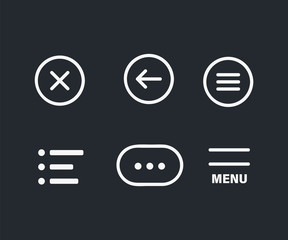 Ui menu icons. Set Hamburger Menu icon