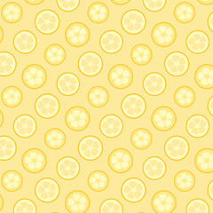 Lemon sliced vector pattern