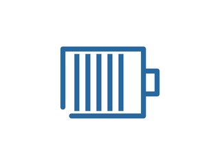 battery line color vector icon