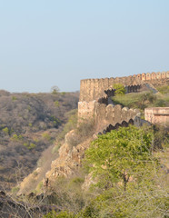 Fototapeta premium indian fort wall sky landscape