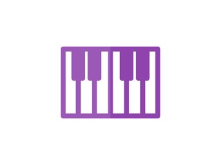 piano flat color vector icon