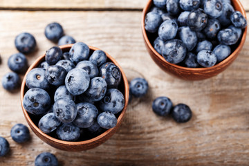 blueberries in a plate top view