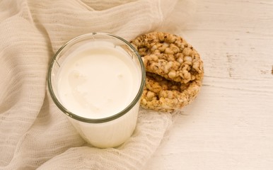 kefir and oatmeals loaves breakfast healthy diet slim