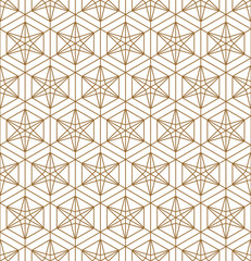 Japanese seamless pattern in style woodwork kumiko ornament.