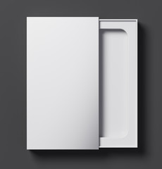 White phone box template half open - 3D illustration