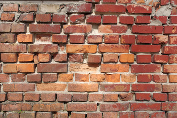 brick, wall, texture, red, pattern, old, bricks, cement, building, brickwork, block, 