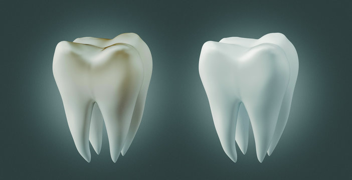 Tooth, dental care, 3d rendering