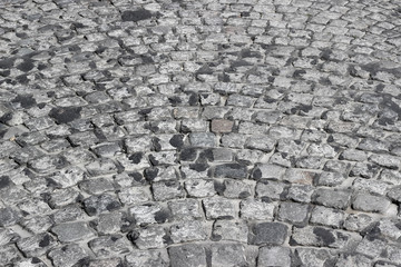 Cobblestone pavement walkway surface texture