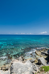Scenic view of Caribbean Ocean at Punta Sur, Isla Mujeres