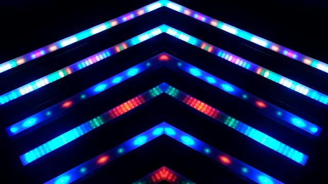 Abstract dynamic and exuberant lights on dark background