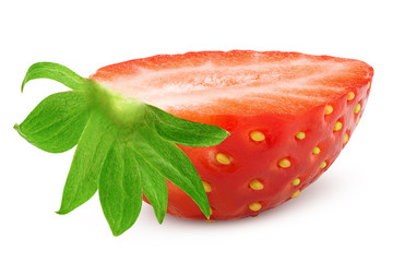 strawberry isolated on white background, clipping path, full depth of field, high quality photo