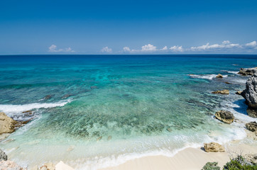 Scenic view of Caribbean Ocean at Punta Sur, Isla Mujeres