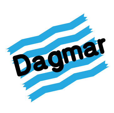dagmar stamp on white