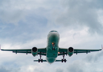 the plane is landing