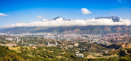 Panoramic view of Caracas in a sunny and beautiful day