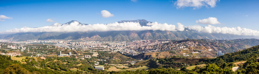 Panoramic view of Caracas in a sunny and beautiful day