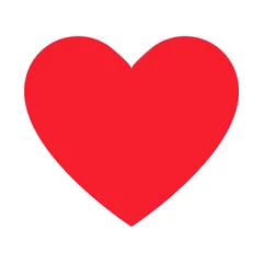 Foto op Plexiglas Simple red heart decorative sign symbol of love or celebration valentines day. © Hubba Bubba