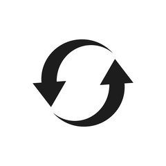 Refresh arrow icon. Reload symbol. Vector.