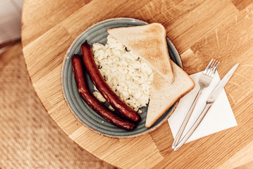 breakfast in the cafe