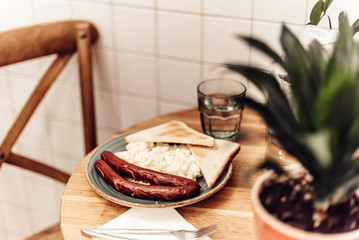 breakfast in the cafe