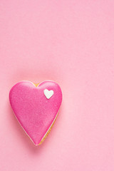 Heart shaped cookies made by hand