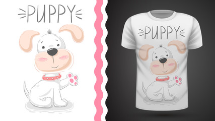 Cute puppy - idea for print t-shirt.