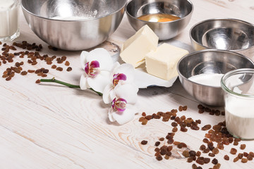 Ingredients for Dough. Easter recipe