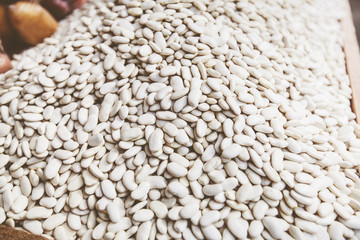  white beans-legumes for sale at local farmers market