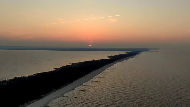 sunset over the Polish sea - Hel 