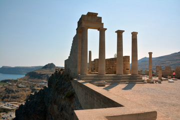 Fototapeta na wymiar Ancient Lindos, Acropolis