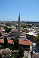 Minaret in city Rhodes