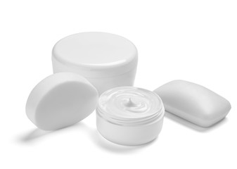  white cream container jar beauty moisturizer tube soap