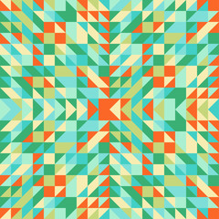 Seamless geometric triangle pattern. Abstract retro Vector