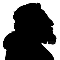 a man head silhouette vector