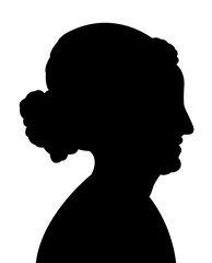 a woman head silhouette vector
