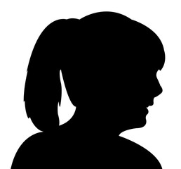 a woman head silhouette vector