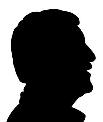 a man head silhouette vector