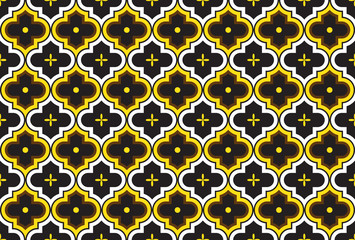 Moroccan Quatrefoil Seamless Pattern Mosaic Ogee Vector