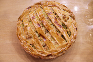 apple pie on a plate