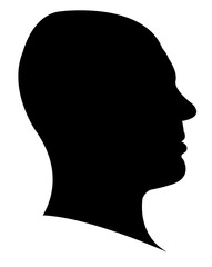 a man head silhouette vector