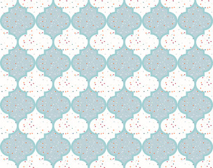 Moroccan Quatrefoil Seamless Pattern Mosaic Ogee Vector