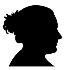 a woman head silhouette vector