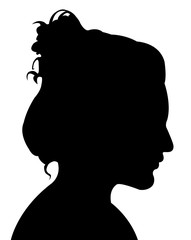 a woman head silhouette vector